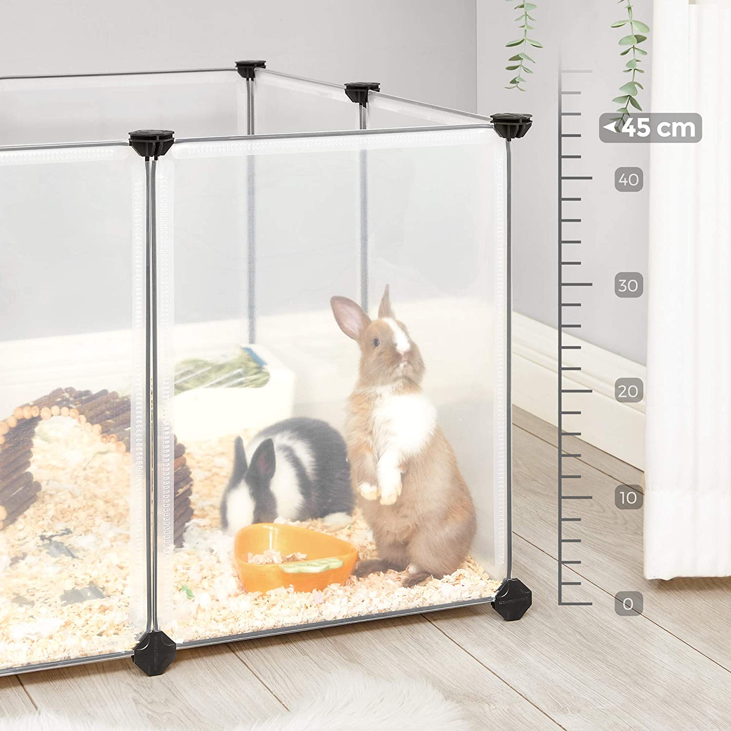 Animal Cage - utomhushus för hamster, marsvin, kanin - transparent