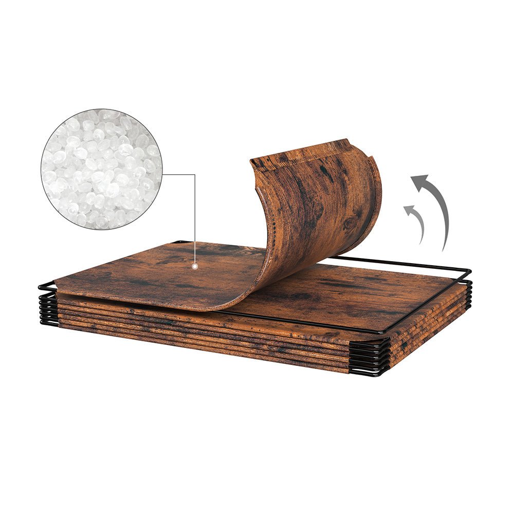 Shoe Rack - Plank System - 10 Fack - Wood Look - Brown