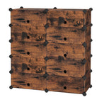 Shoe Rack - Plank System - 10 Fack - Wood Look - Brown