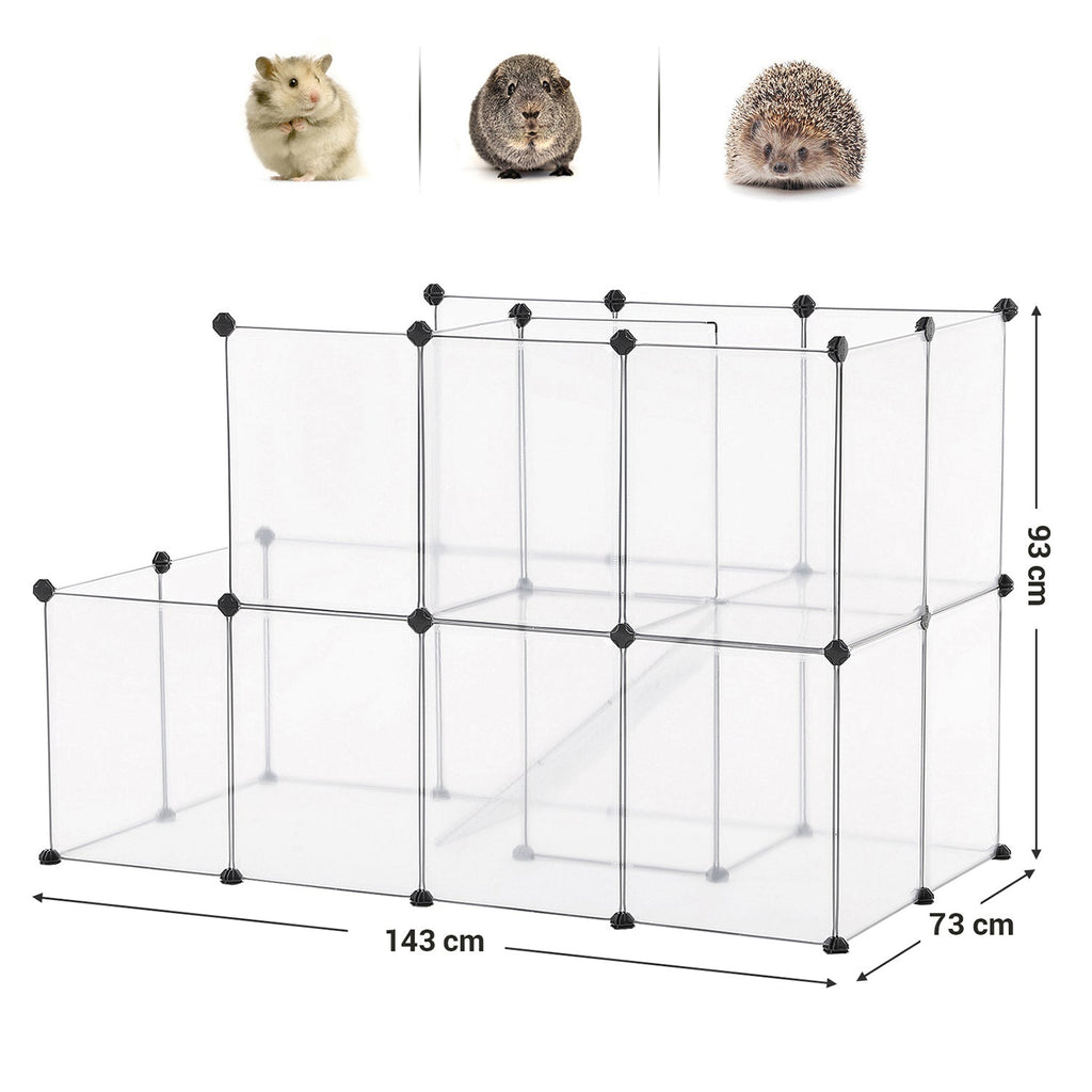 Animal Cage - Lands reträtt - för marsvin, kaniner, hamstrar - transparent