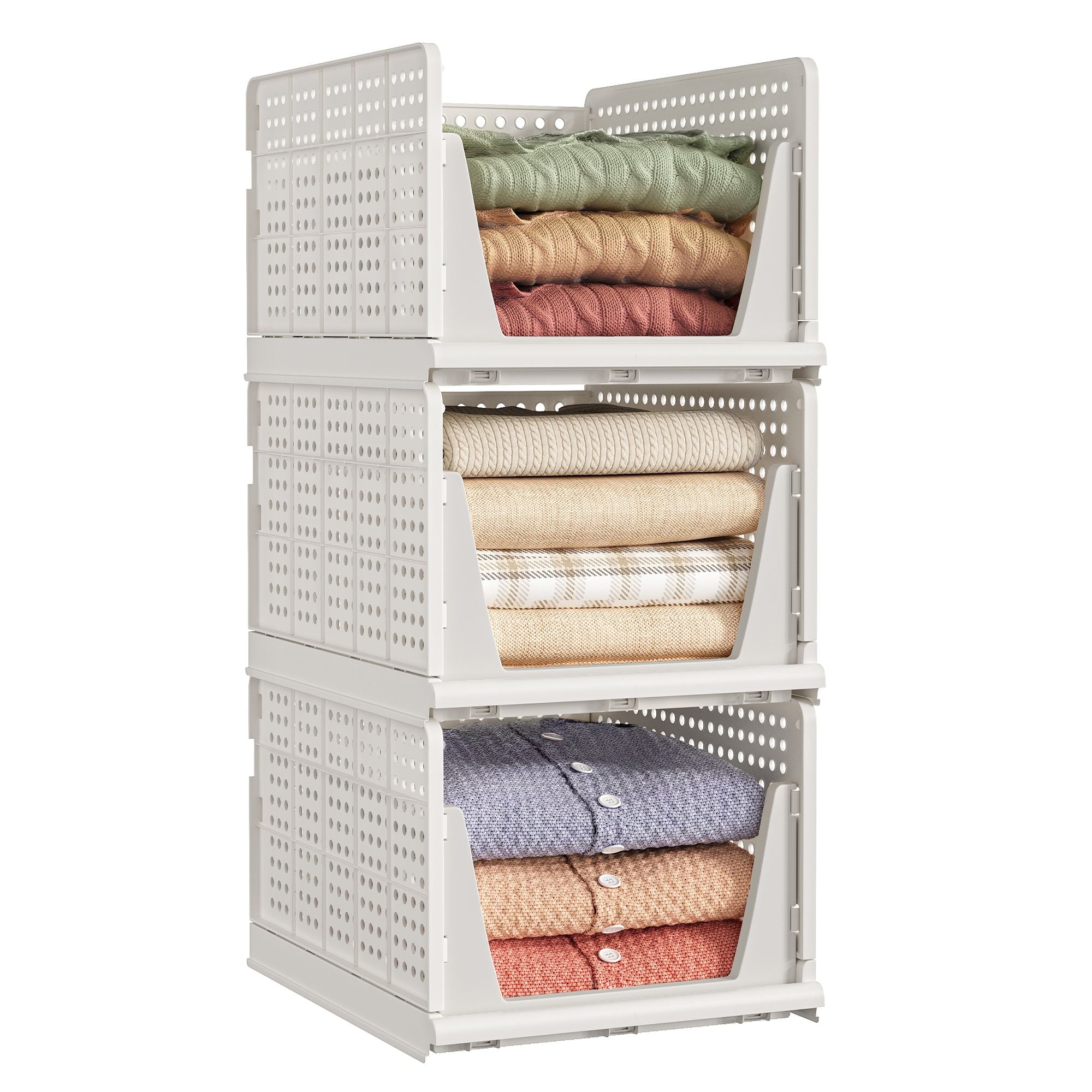 Lade-organizer - Opvouwbaar - Set van Meerdere Boxen - Wit - 43 x 33 x 25 cm