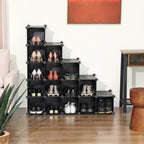 Shoe Rack - Cube Cabinet System - 15 Fack - Plast - Svart