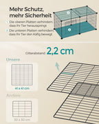 Small Animal Cage - 82 x 41 x 41 cm - med 2 dörrar - L