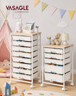 Rolwagen - Met Schuifladen op Wielen - Wit - 39,5 x 28,5 x 76,5 cm
