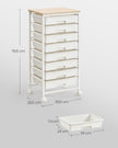 Rolwagen - Met Schuifladen op Wielen - Wit - 39,5 x 28,5 x 76,5 cm