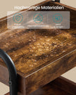 Trolley - 27,5 x 41,3 x 73 cm - Vintage bruin - Staal, MDF - Maximale belasting per plank 10 kg
