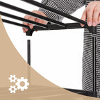 Shoe Rack - Uppsättning av 2 - med 3 nivåer - Metall Shoe Storage - Svart