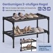 Schoenenrek - 2 Etages - Modulair - Ruimtebesparend - Zwart
