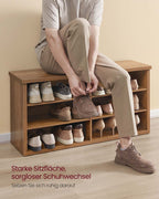 Skobänk – Förvaringsutrymme och ställbara hyllor – Trä – Hall eller entré