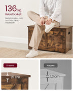 Bank - med lagringsutrymme - Barnstil - Vintage Brown