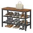 Schoenenbank - Met Zitkussen en Opbergruimte - Tan-zwart - 28 x 75 x 50 cm