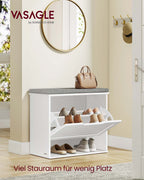 Skobänk - Sittdyna, hopfällbart fack och justerbar skiljevägg - Trä - Hall