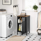 Förvaringsskåp - Rylish Box - med justerbar bräde - med dörr - svart / brun