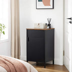 Förvaringsskåp - Rylish Box - med justerbar bräde - med dörr - svart / brun