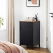 Förvaringsskåp – Justerbar hylla – Stålram – Svart / Brun
