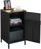 Förvaringsskåp - Rylish Box - med justerbar bräde - med dörr - svart / brun