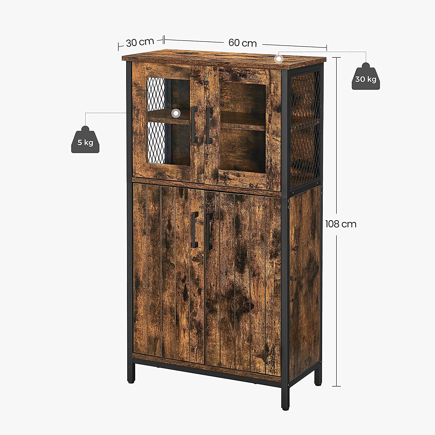 Badrumsmöbler - byrå - förvaringsskåp - justerbar bräde - stålram