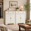 Keukenkast - Landelijke Stijl - Met Lade - 2 Deuren - Vintage Wit