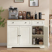Keukenkast - 107 cm Breed - 2 Lades - 3 Deuren - Vintage Wit