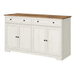Keukenkast - 140 cm Breed - 2 Lades - 4 Deuren - Wit
