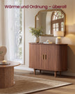 Dressoir - Met Schuifdeuren en Verstelbare Planken - Kastanjebruin - 100 x 40 x 75 cm