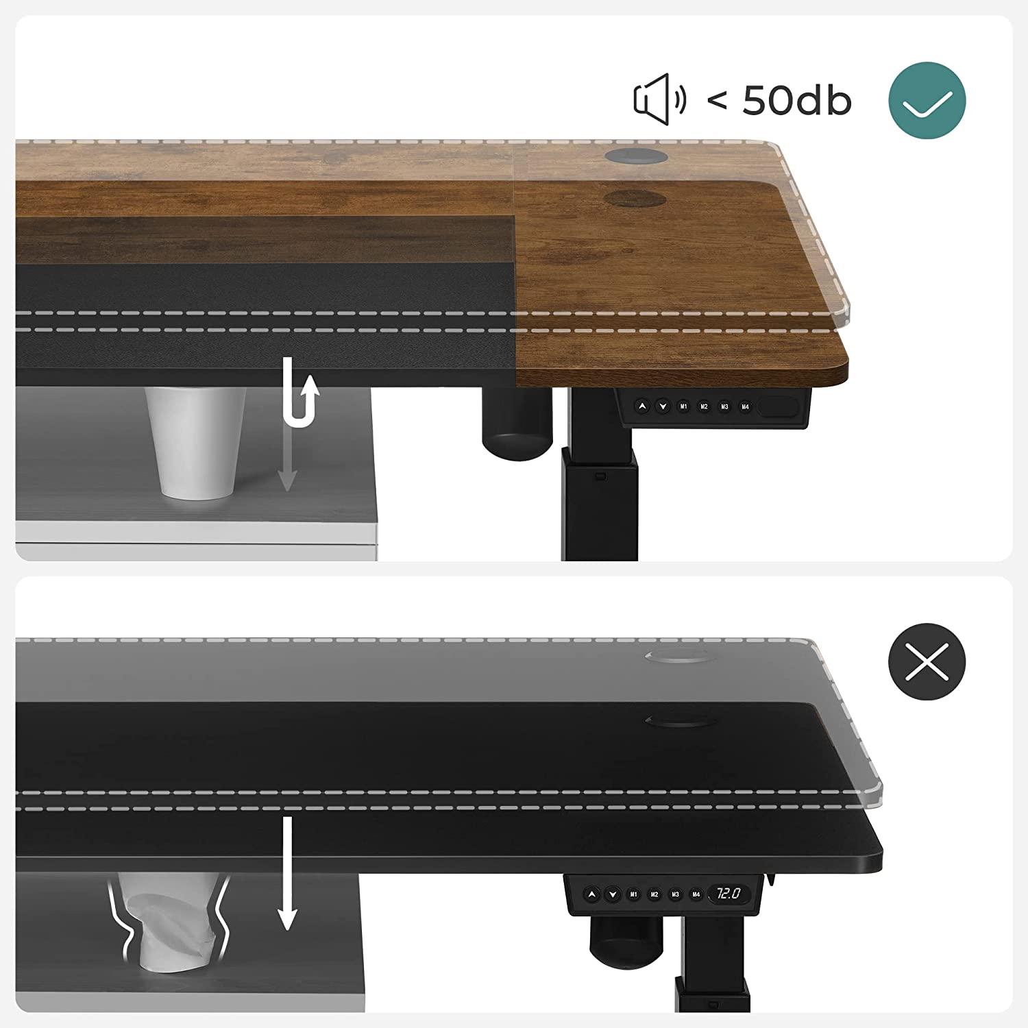Sit Stand Desk - Computer Table - Höjdjusterbar