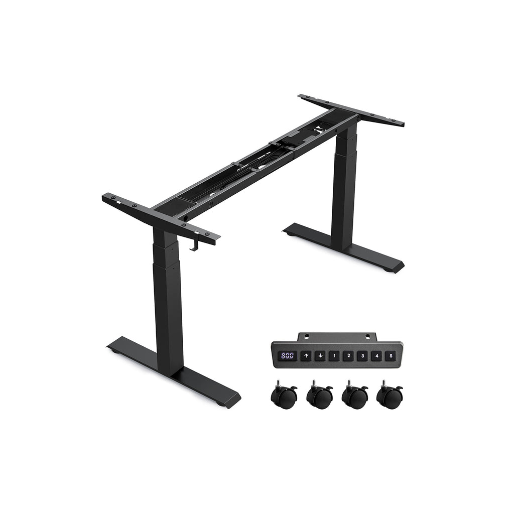Höjd -justerbar skrivbord - med minnesfunktion - med hjul