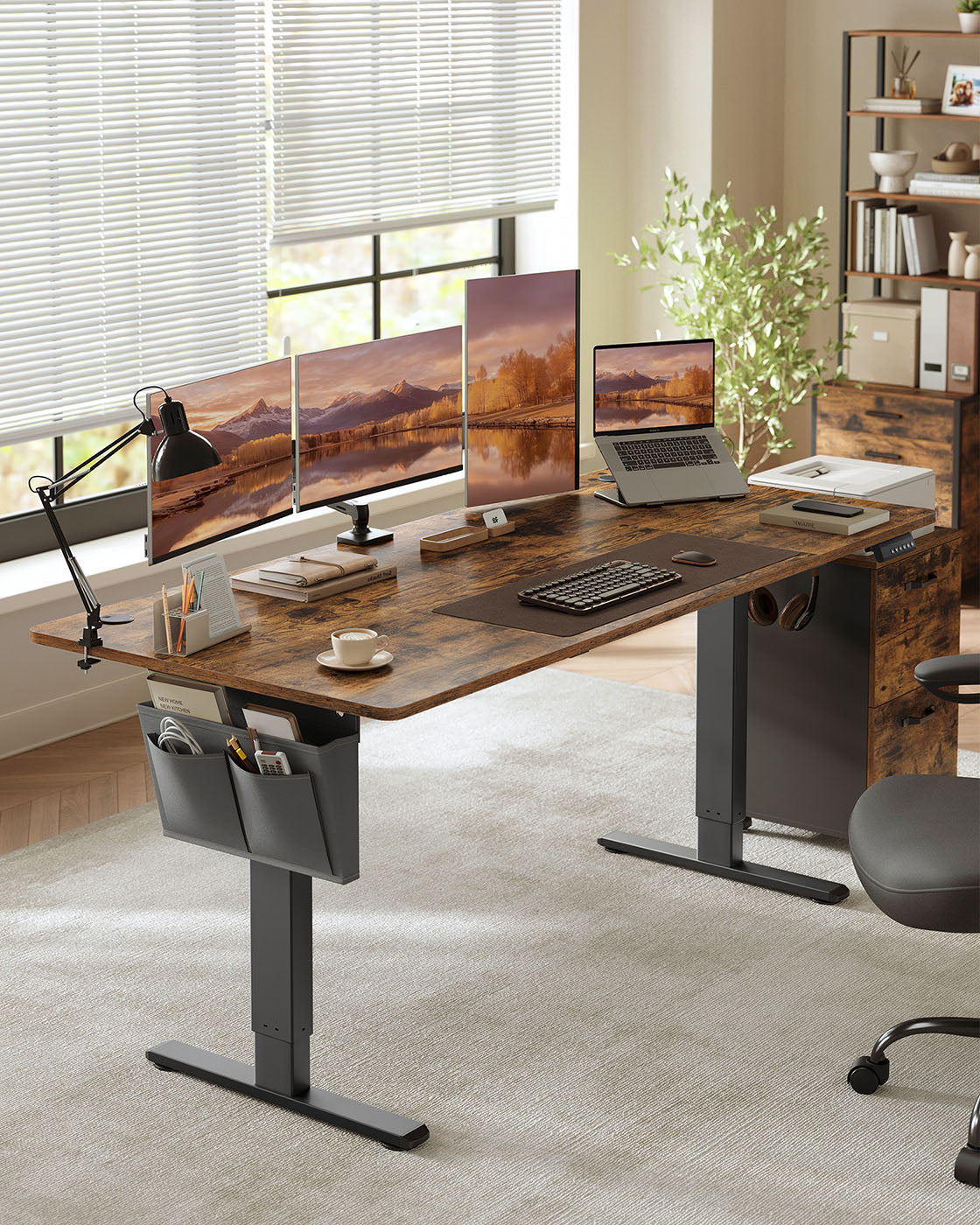 Elektriskt skrivbord - Justerbar i höjdled - 4 minnespositioner - USB C snabbladdare - 180 x 80 cm