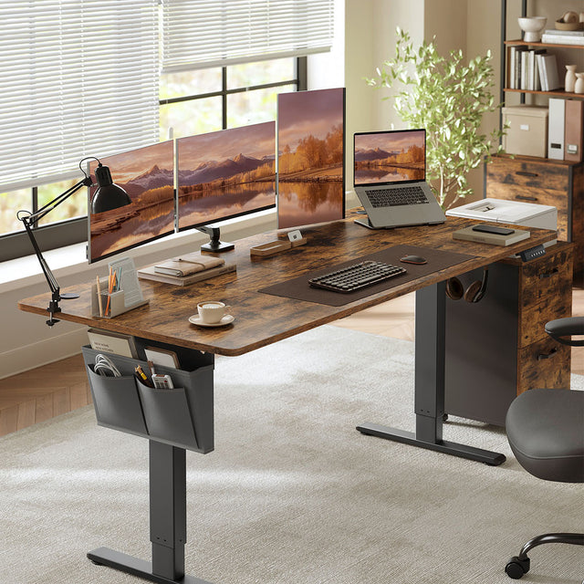 Elektriskt skrivbord - Justerbar i höjdled - 4 minnespositioner - USB C snabbladdare - 180 x 80 cm