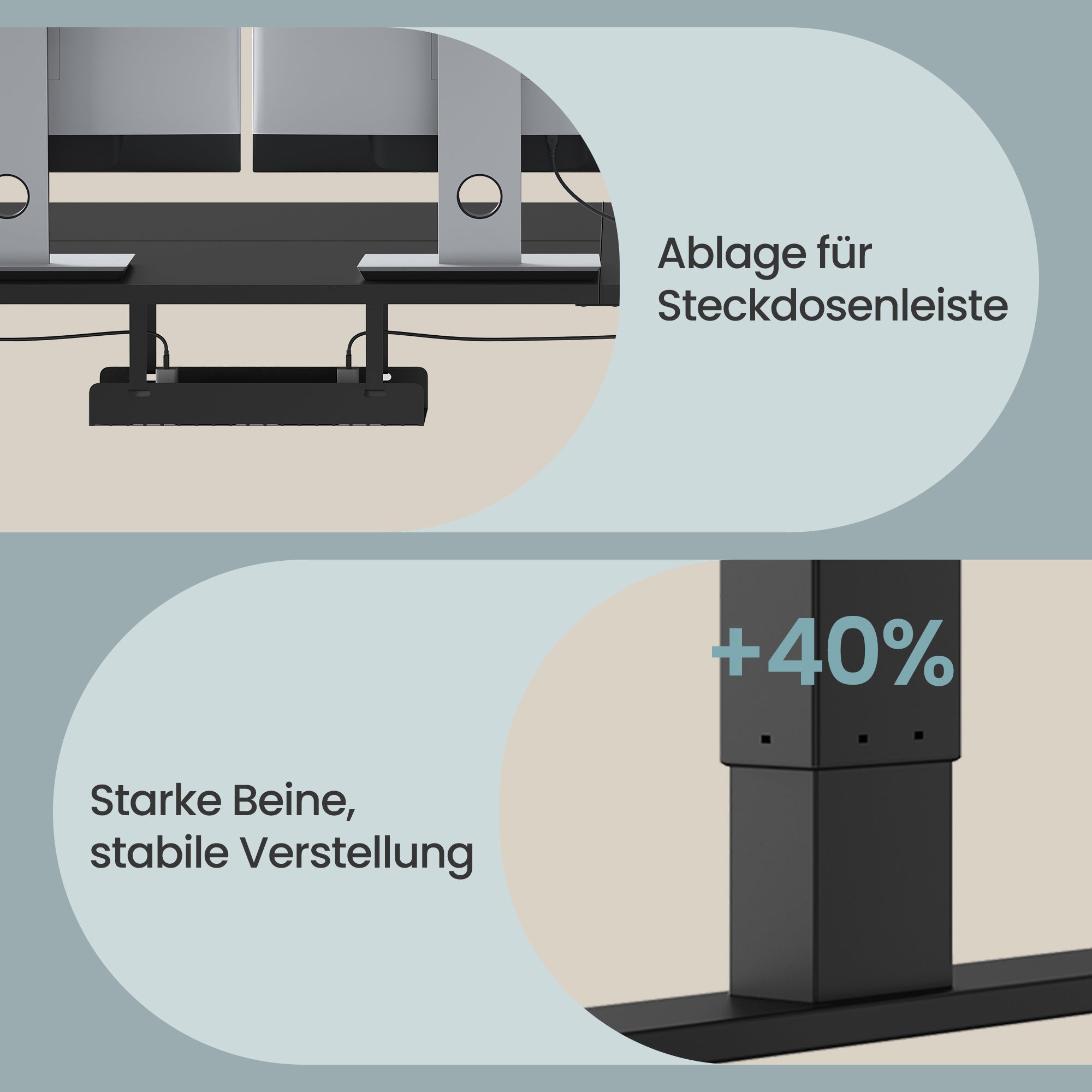 Elektrisch Zit-Sta Bureau - 140 x 80 cm - USB-C-Poort - Geheugenfunctie - Zwart