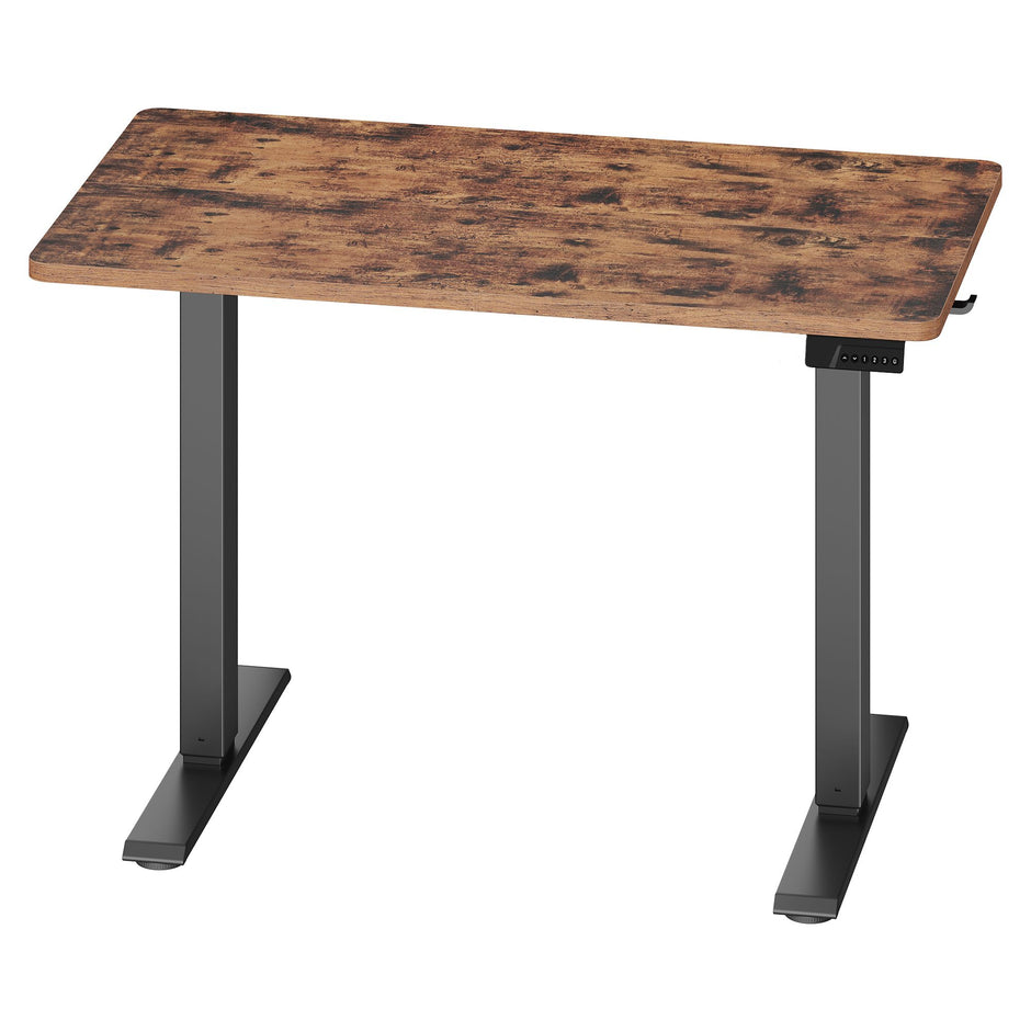 Elektrisch Zit-Sta Bureau - 80 x 50 cm - Geheugenfunctie - Vintage Bruin