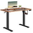 Elektrisch Zit-Sta Bureau - 80 x 50 cm - Geheugenfunctie - Vintage Bruin