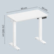 Elektrisch Zit-Sta Bureau - 80 x 50 cm - Geheugenfunctie - Wit