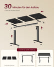 Elektrisch Zit-Sta Bureau – 140 x 60 cm – 4 Geheugenstanden – Zitherinnering – Zwart