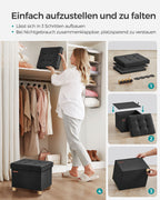 Bank - Foldbar - med lagringsutrymme - 32 × 40 × 33,5 cm - svart