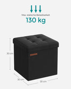 Soffa - 30 cm - med lagringsutrymme - Basic Black