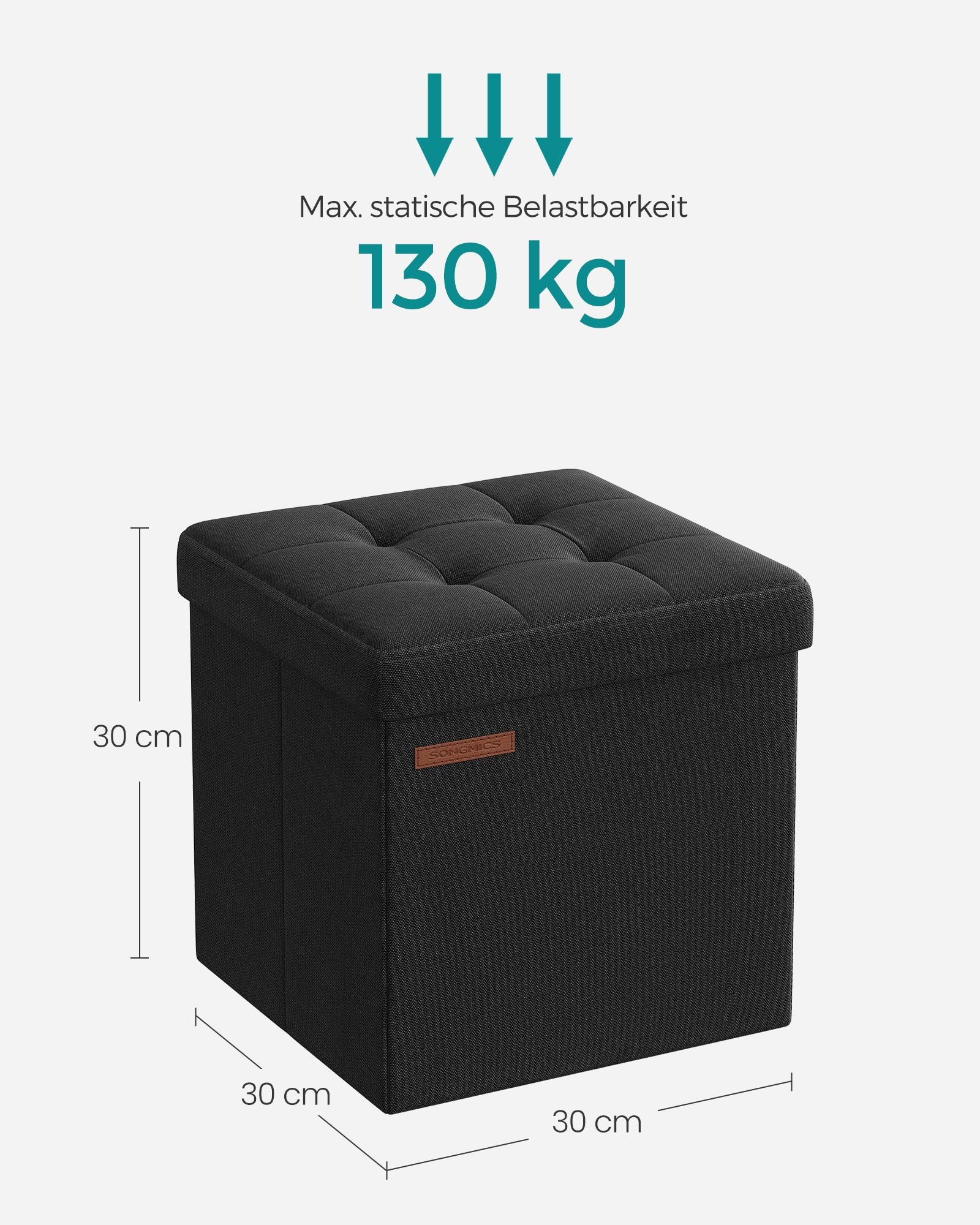 Soffa - 30 cm - med lagringsutrymme - Basic Black
