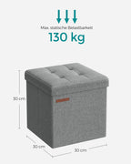 Soffa med förvaringsutrymme - 30 cm - ljusgrå