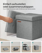 Soffa med förvaringsutrymme - 30 cm - ljusgrå