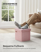 Soffa - 30 cm - med förvaringsutrymme - pastellrosa