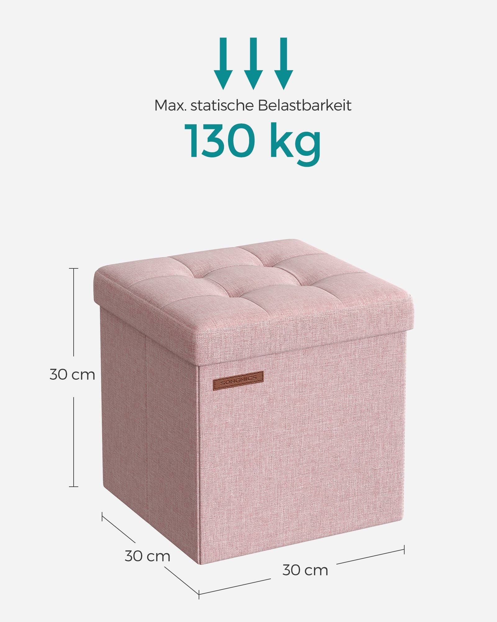 Soffa - 30 cm - med förvaringsutrymme - pastellrosa