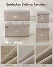 Opbergbank - 110 cm - Opvouwbaar - Kunstleer - Lichtbeige