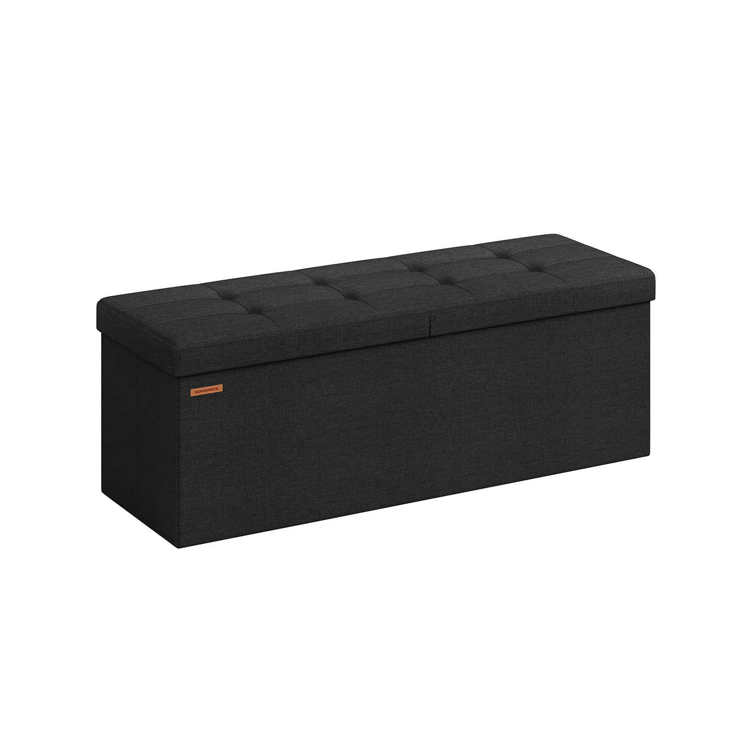 Soffa - med lagringsutrymme - 38 × 110 × 38 cm - bläck -svart