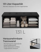 Soffa - med lagringsutrymme - 38 × 110 × 38 cm - bläck -svart