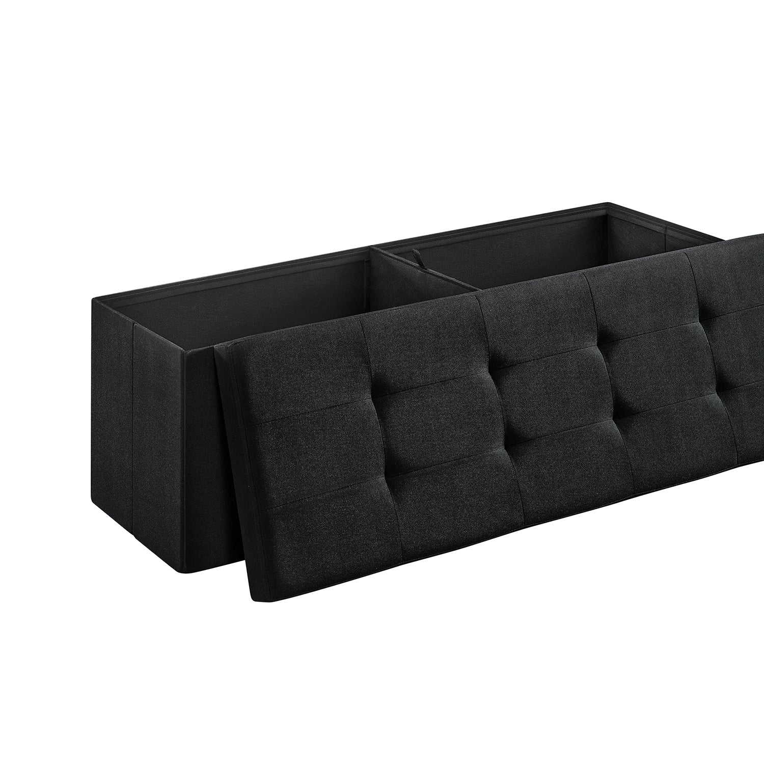 Förvaringsbänk - sittplatser - fällbar - lastkapacitet 300 kg - ljusgrå