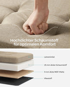 Soffa - 110 cm - vikbar med lagringsutrymme - lätt taupe