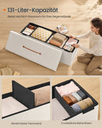 Avföring med förvaringsutrymme 38 x 110 x 38 cm gräddevit