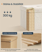 Avföring med förvaringsutrymme 38 x 110 x 38 cm gräddevit