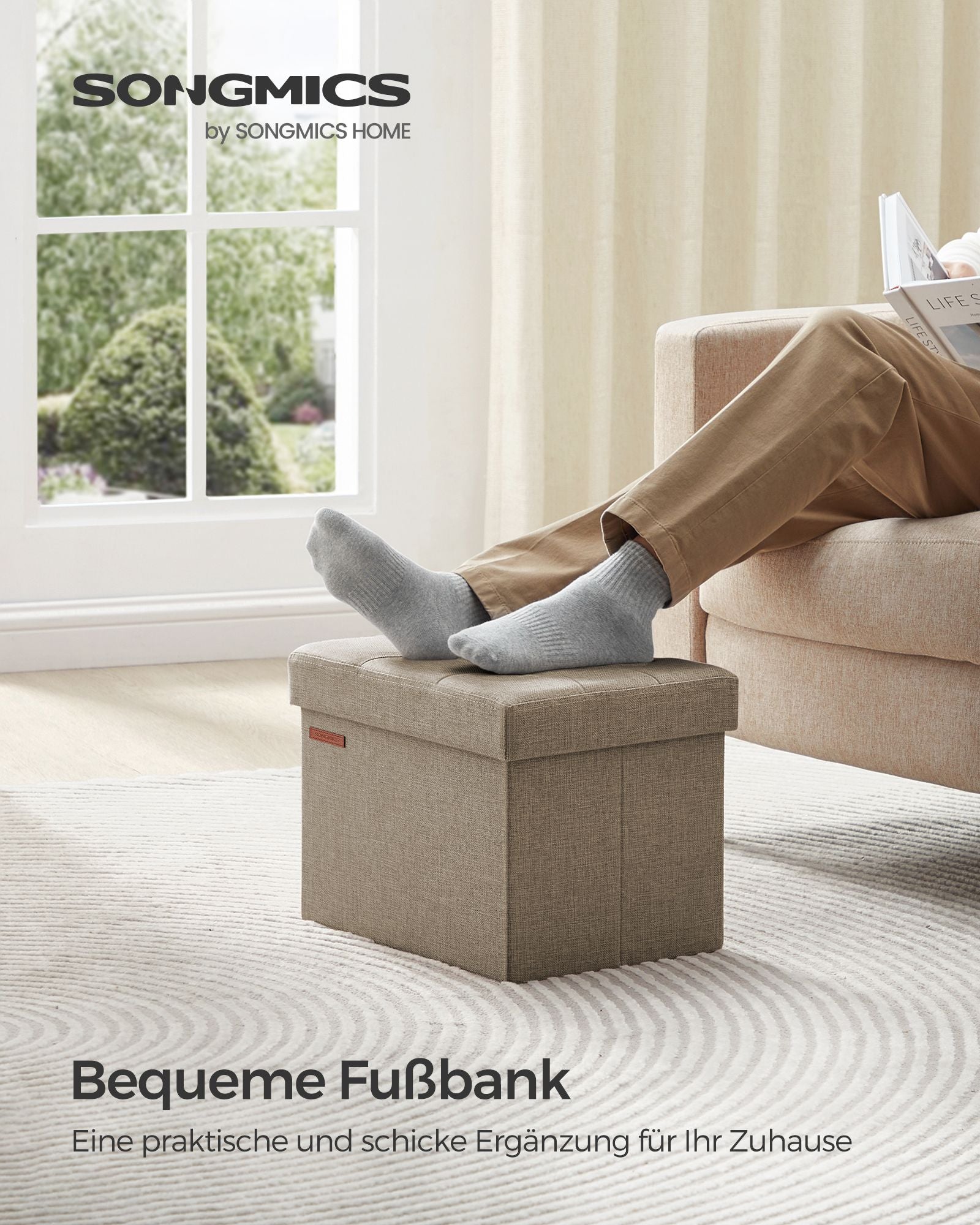 Bank - med lagringsutrymme - Light Taupe