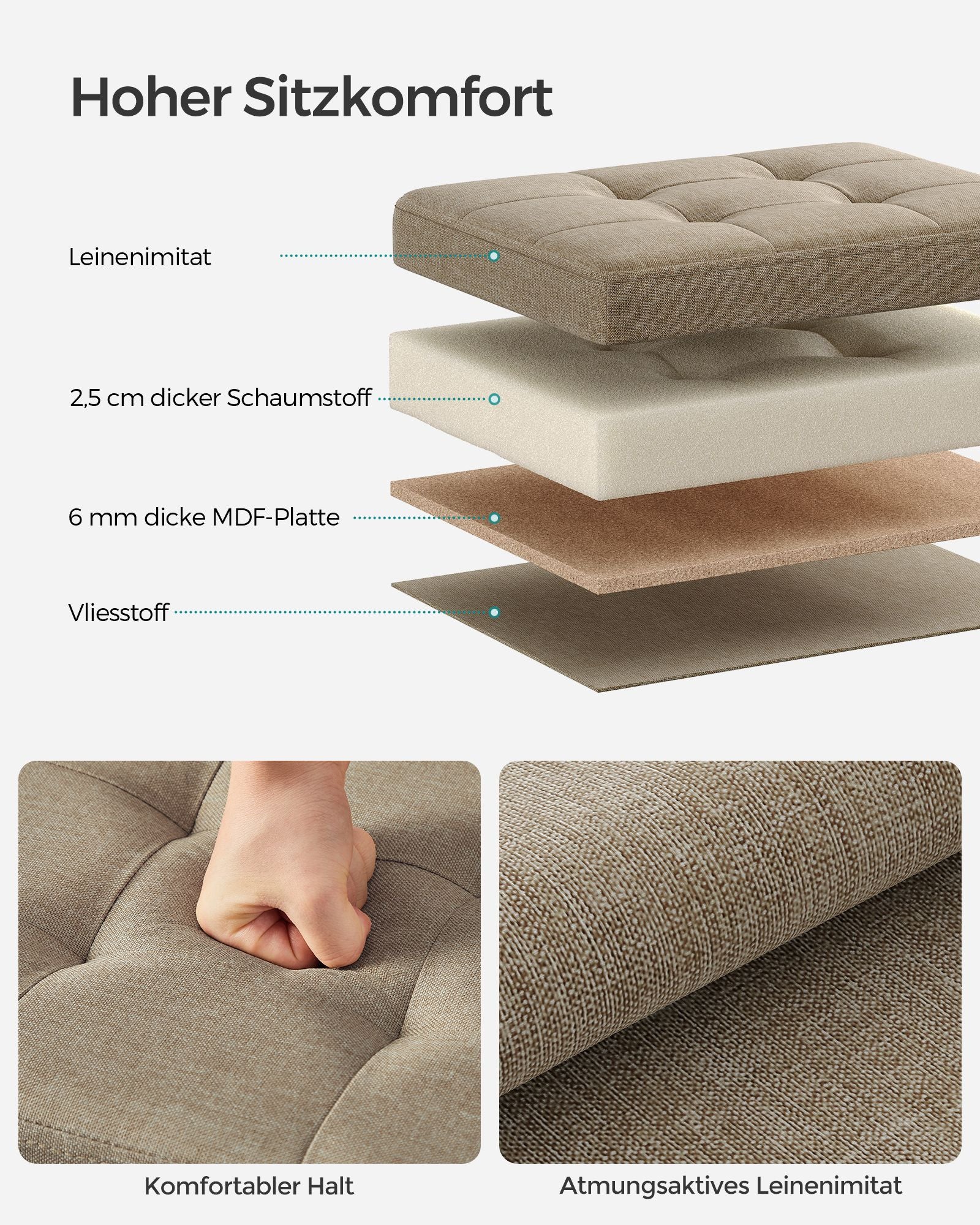 Bank - med lagringsutrymme - Light Taupe